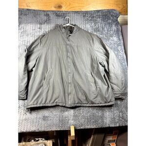 KingSize Windbreaker Jacket Mens 4XL Tall Gray Fleece Lined Pocket Full Zip‎